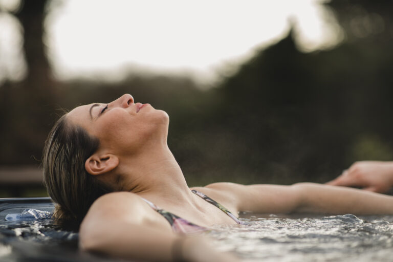 Women inside a Hot Tub