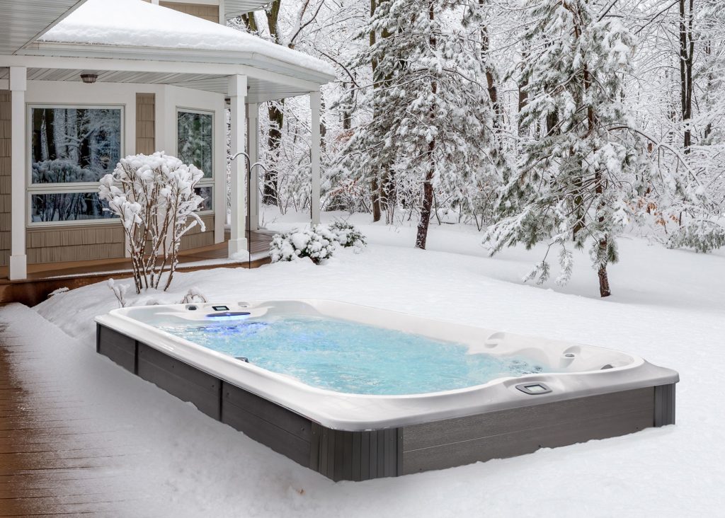 PowerPro backyard Swim Spa Winter