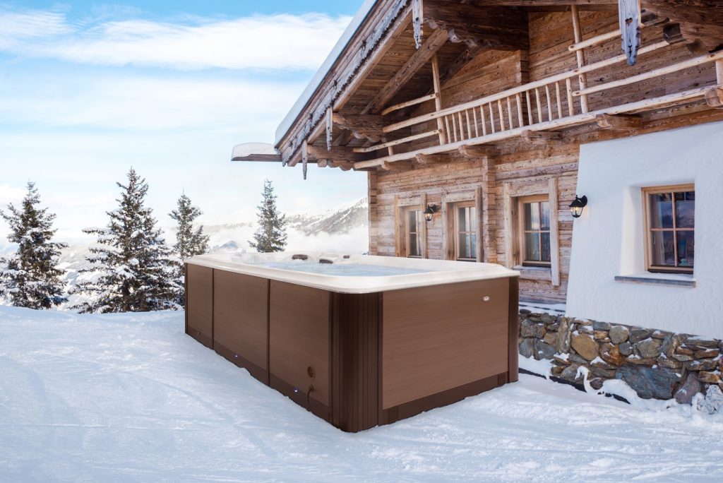 Jacuzzi Swim Spa Winter Snow Install
